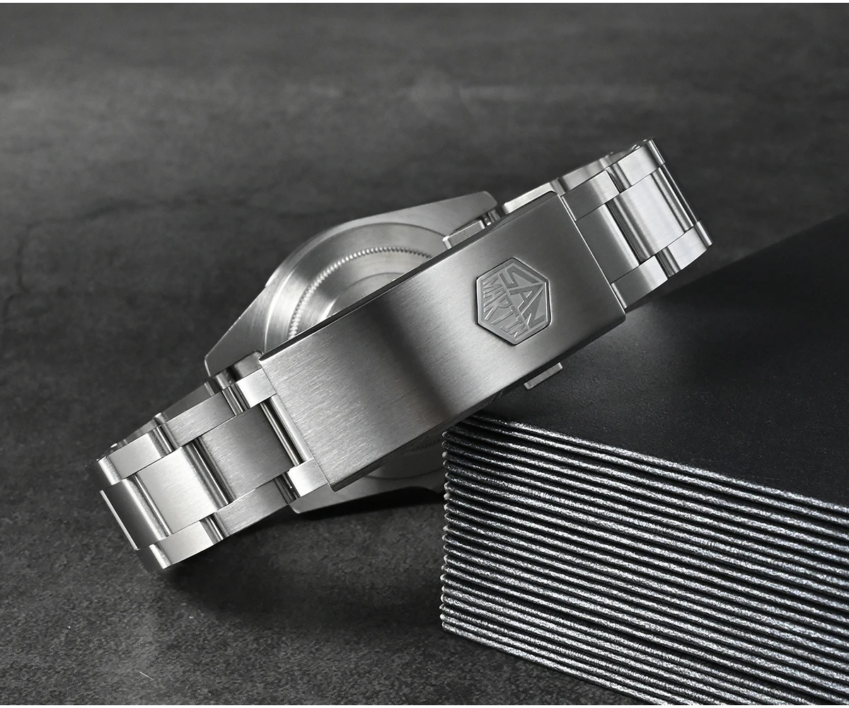 San Martin New Fly Adjustable Clasp Watch Parts Bracelet OTF Clasp For 16mm Specified Model Buckle Folding Clasp Non-universal