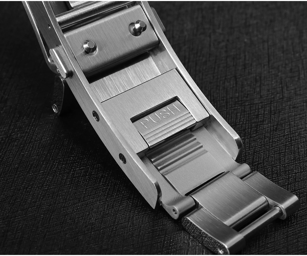 San Martin New Fly Adjustable Clasp Watch Parts Bracelet OTF Clasp For 16mm Specified Model Buckle Folding Clasp Non-universal