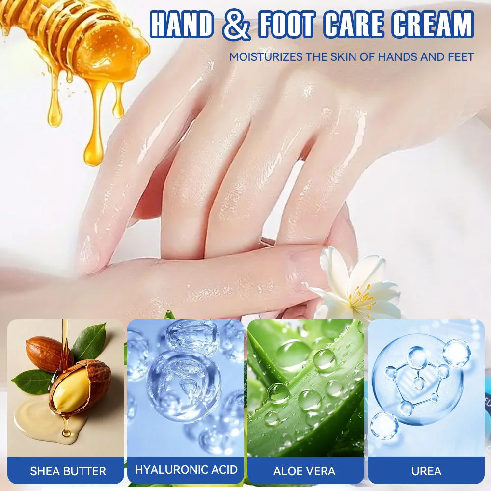 SEYHZE Hand & Foot Care Cream Enriched with shea butter, aloe vera, and urea. Provides 72-hour hydration, deeply nourishes and m