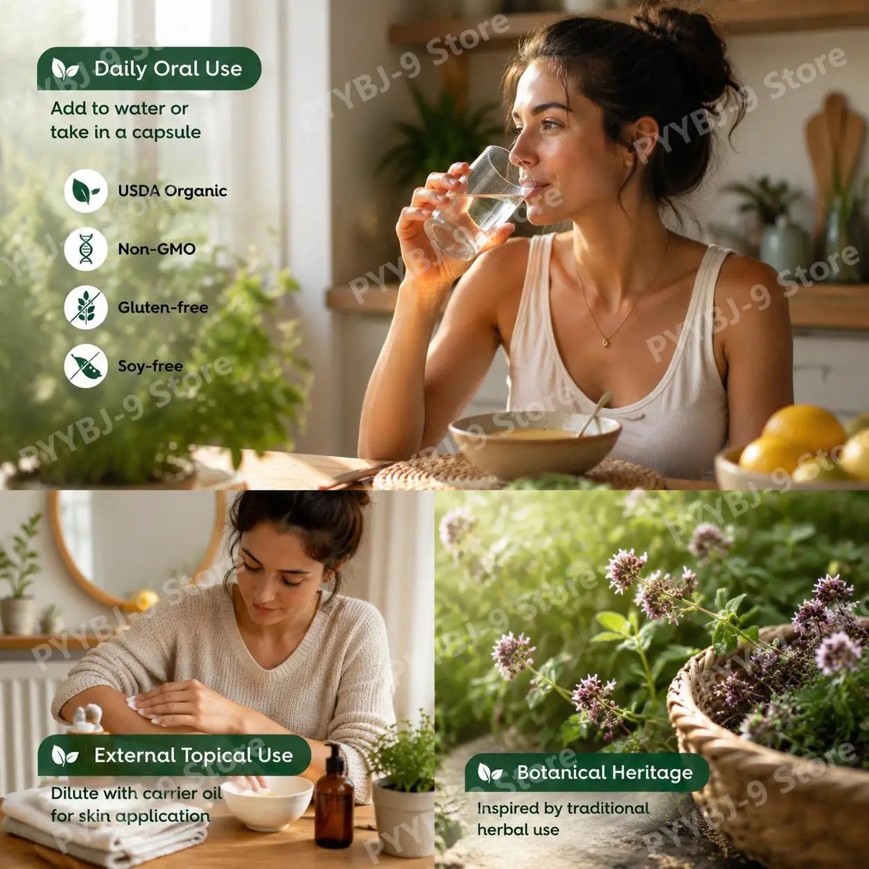 Organic Oil of Oregano Drops, Antioxidant and Anti-Inflammatory Support, USDA Organic, 70% Carvacrol, Non-GMO, 2 Fl Oz 59 ML
