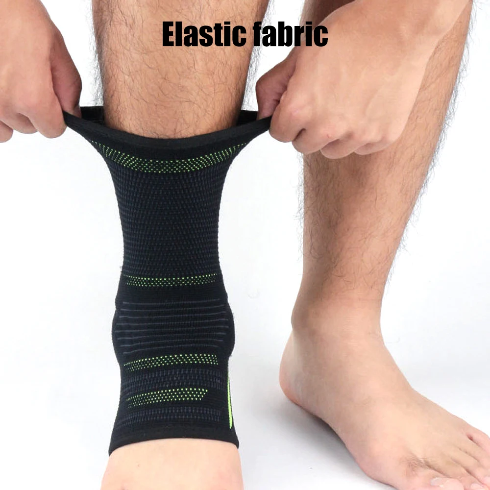 1Pcs Ankle Compression Sleeve for Women/Men,Ankle Brace with Silicone Gel, Toeless Compression Sock for Arch & Heel Pain Relief