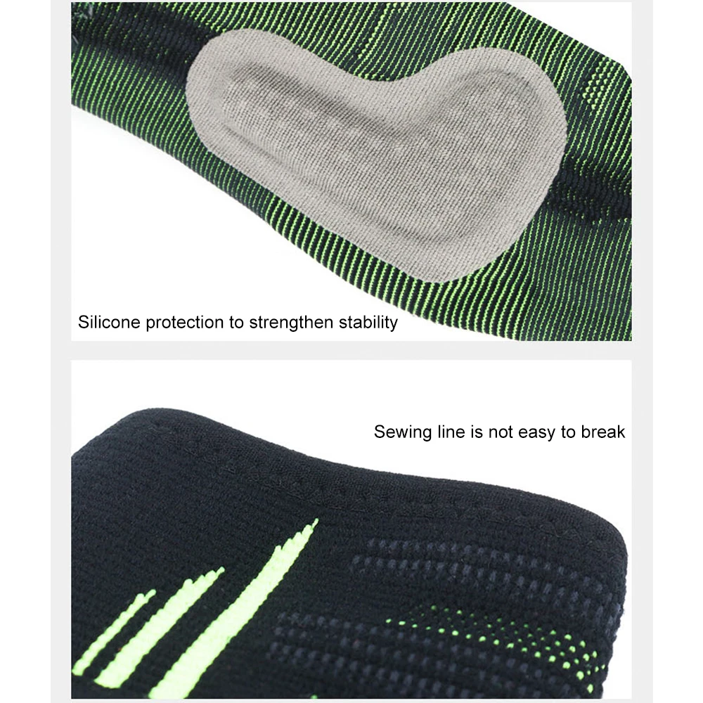 1Pcs Ankle Compression Sleeve for Women/Men,Ankle Brace with Silicone Gel, Toeless Compression Sock for Arch & Heel Pain Relief