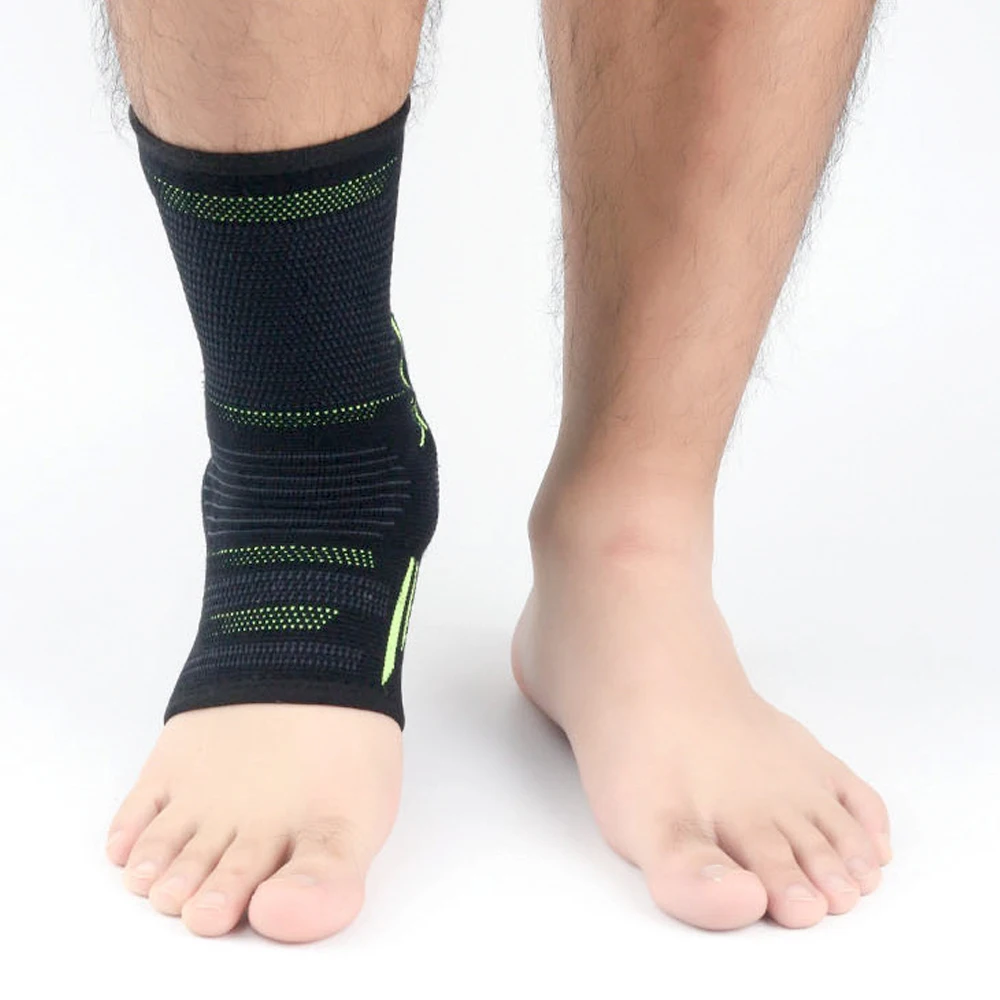 1Pcs Ankle Compression Sleeve for Women/Men,Ankle Brace with Silicone Gel, Toeless Compression Sock for Arch & Heel Pain Relief