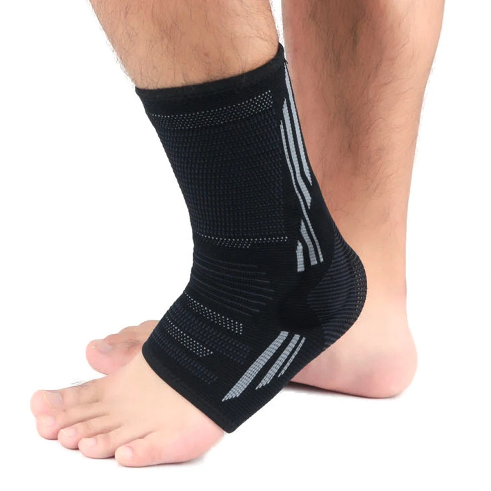 1Pcs Ankle Compression Sleeve for Women/Men,Ankle Brace with Silicone Gel, Toeless Compression Sock for Arch & Heel Pain Relief