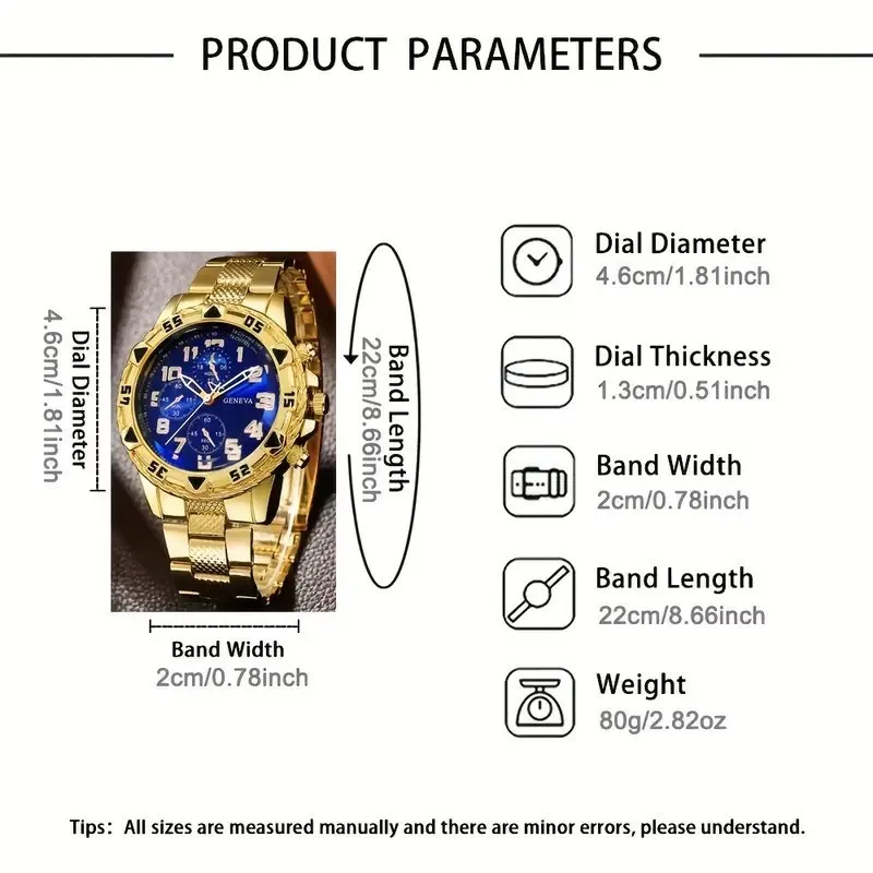 1/4pcs Watch Business Men's and Women's Accessories Decorative Accessories Outdoor Men's Set