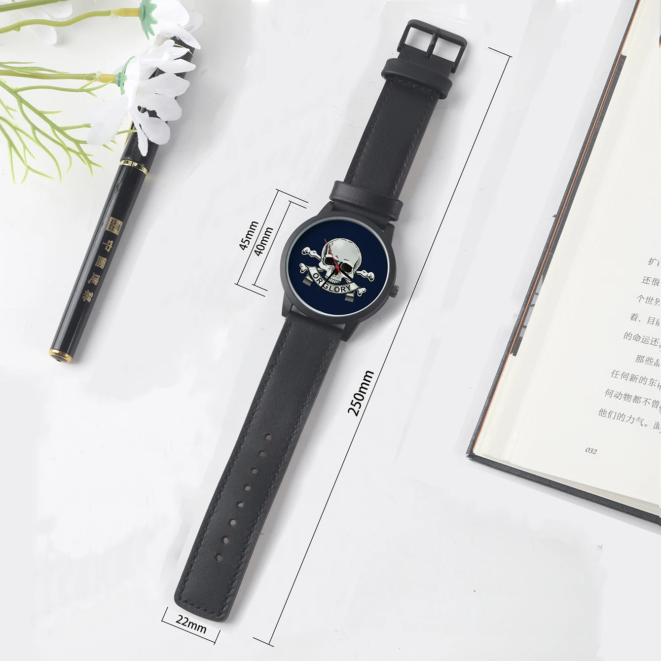 Cool Men's Watch Flowers New in Men's Watches Wrist Timepiece Gift Customizable Patterns Colorful Skull Souvenir