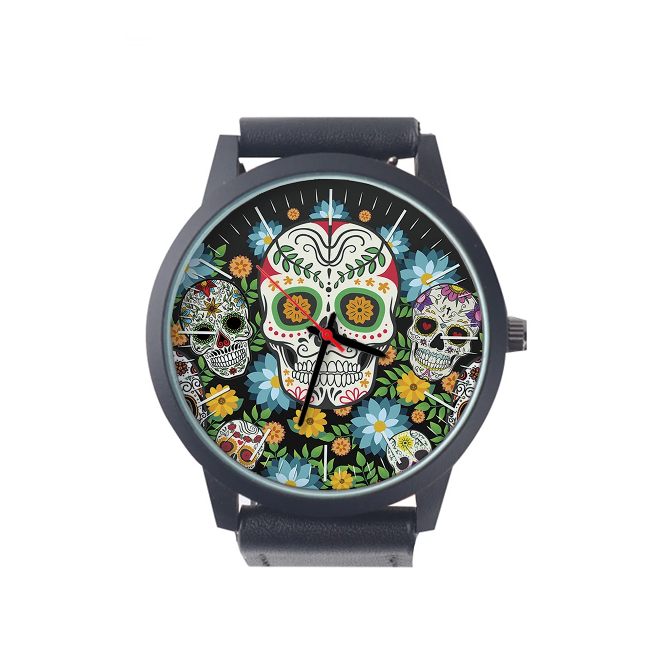 Cool Men's Watch Flowers New in Men's Watches Wrist Timepiece Gift Customizable Patterns Colorful Skull Souvenir