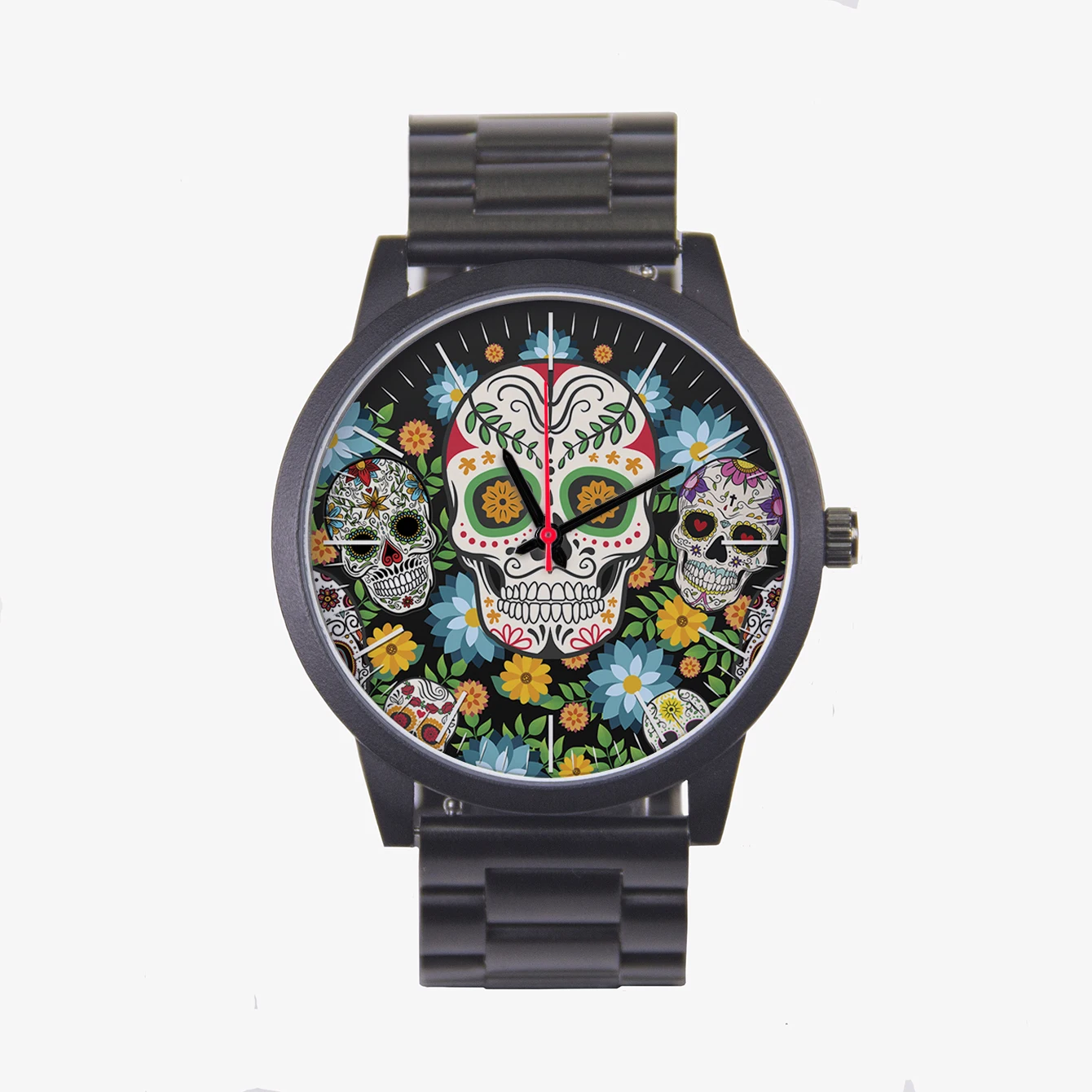 Cool Men's Watch Flowers New in Men's Watches Wrist Timepiece Gift Customizable Patterns Colorful Skull Souvenir