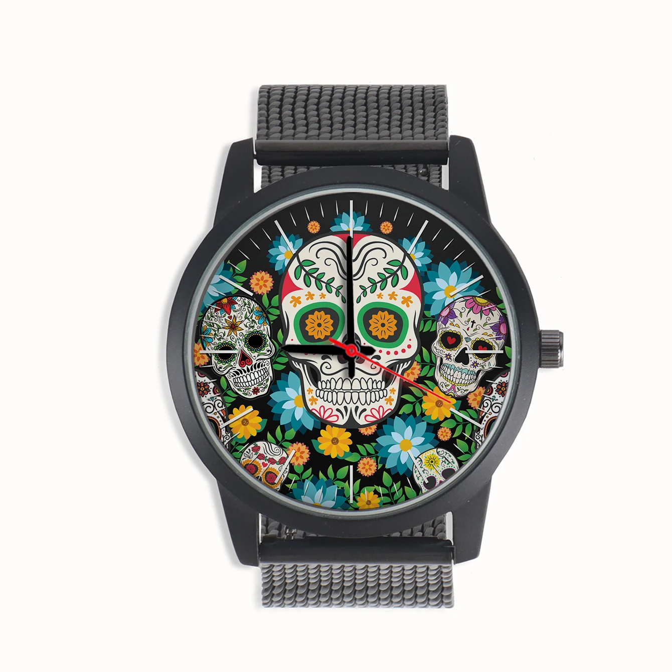 Cool Men's Watch Flowers New in Men's Watches Wrist Timepiece Gift Customizable Patterns Colorful Skull Souvenir