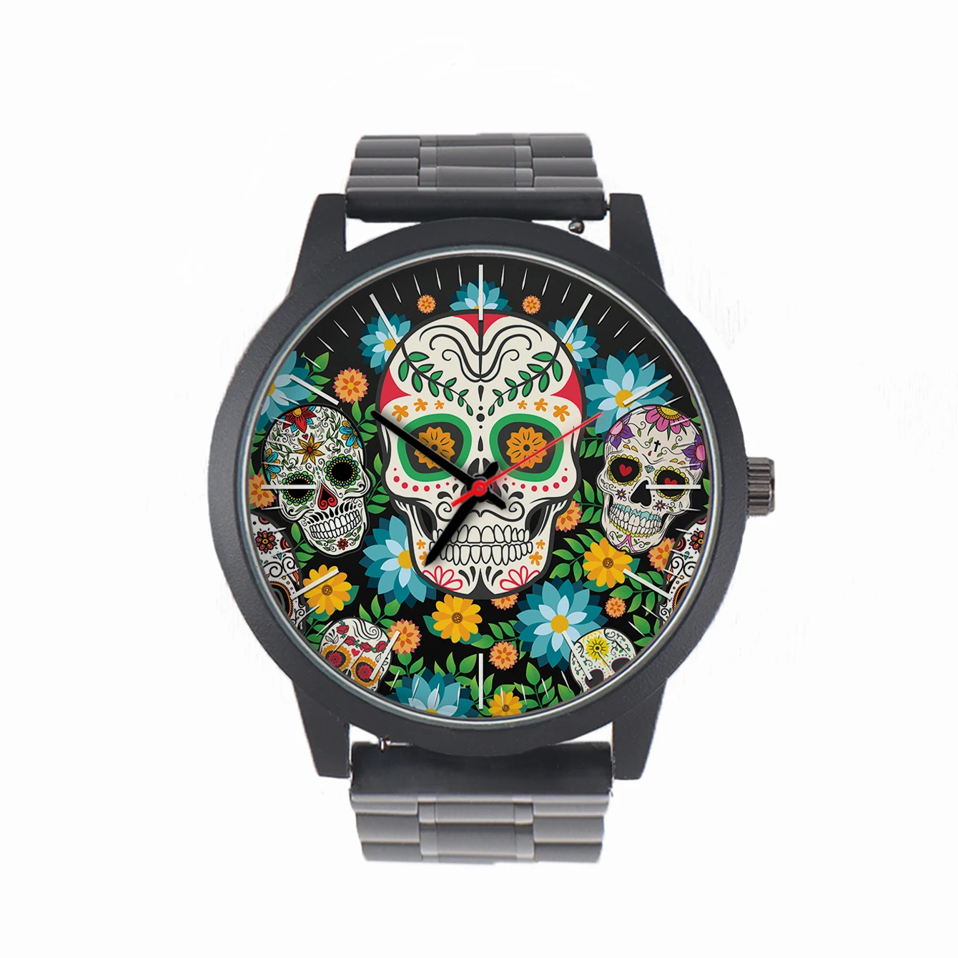 Cool Men's Watch Flowers New in Men's Watches Wrist Timepiece Gift Customizable Patterns Colorful Skull Souvenir