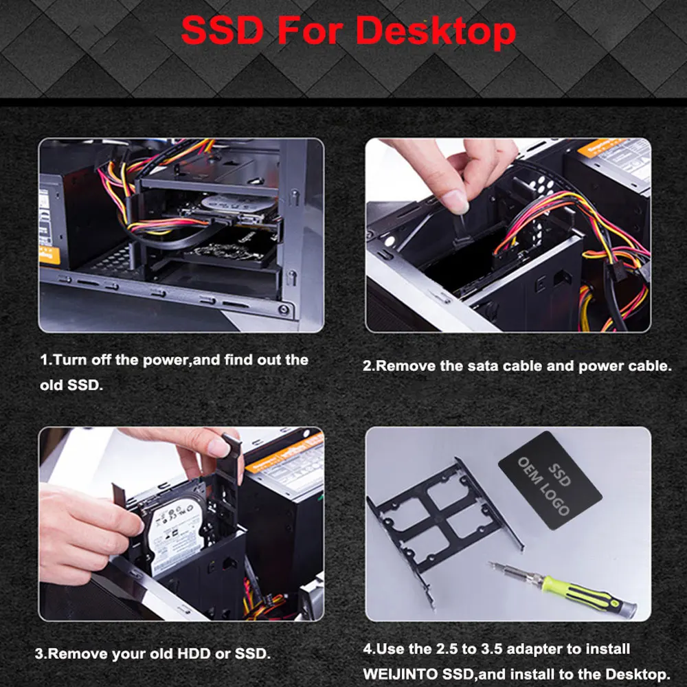 10pcs Ceamere 2.5 SSD 120gb 128gb 240gb 256gb Computer Solid-State Hard Disk Built-In Hard Disk to Make Logo for Free.