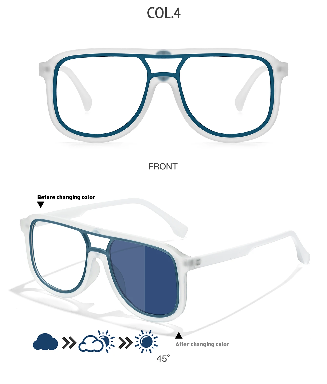 Men and Women's Photochromic Cycling Sunglasses with Case Outdoor Sports Cycling Fishing Hiking Glasses Unisex UV400 Eyewear