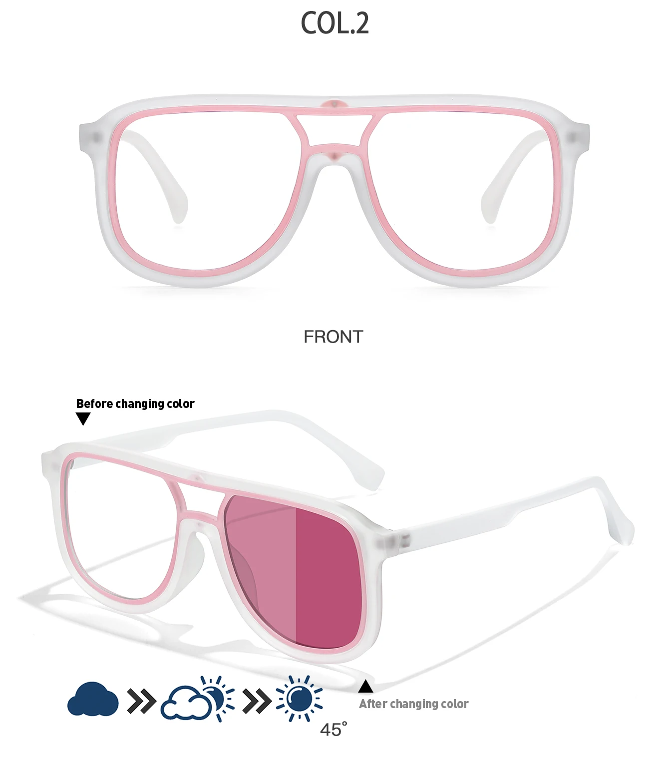 Men and Women's Photochromic Cycling Sunglasses with Case Outdoor Sports Cycling Fishing Hiking Glasses Unisex UV400 Eyewear