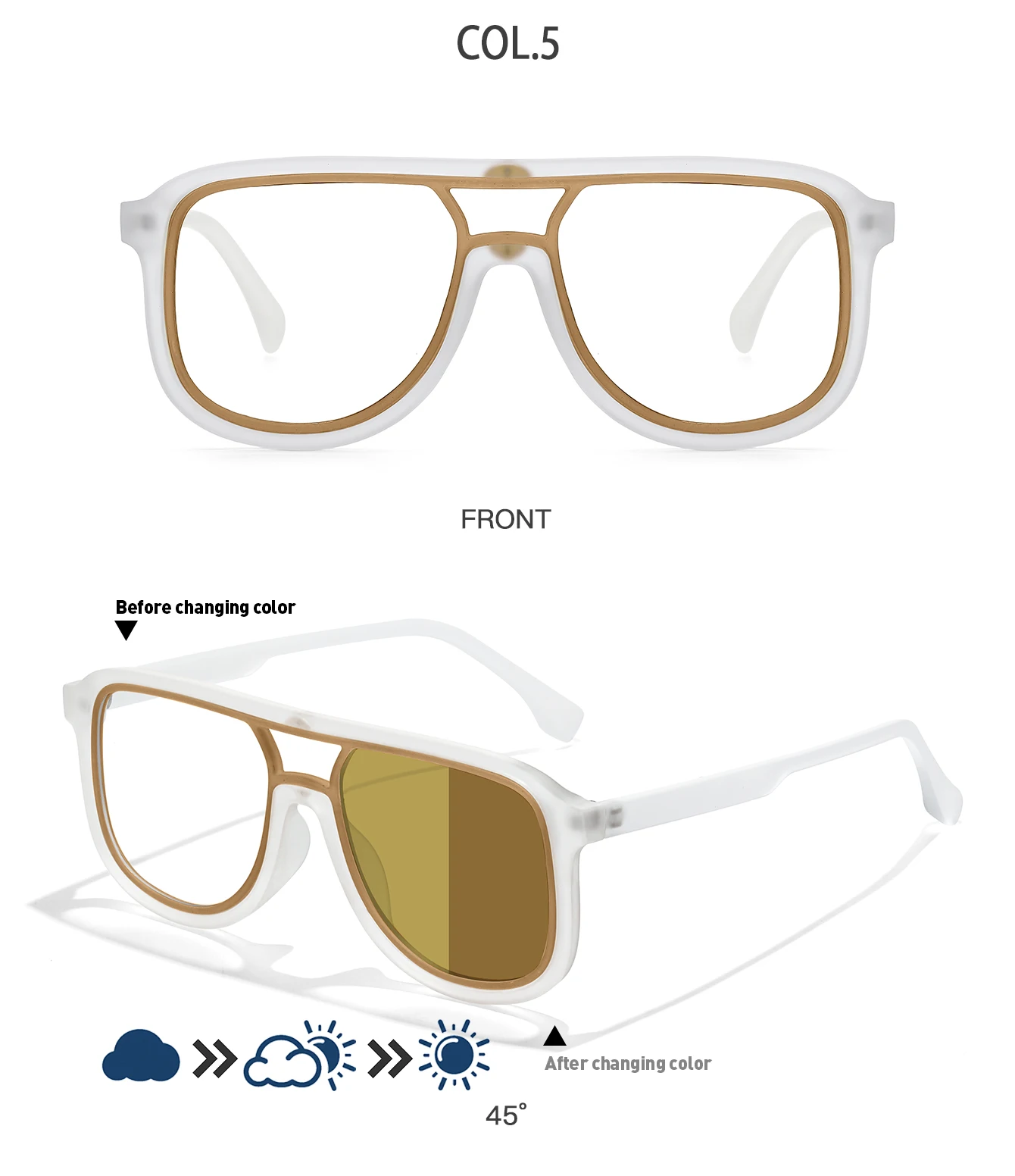 Men and Women's Photochromic Cycling Sunglasses with Case Outdoor Sports Cycling Fishing Hiking Glasses Unisex UV400 Eyewear