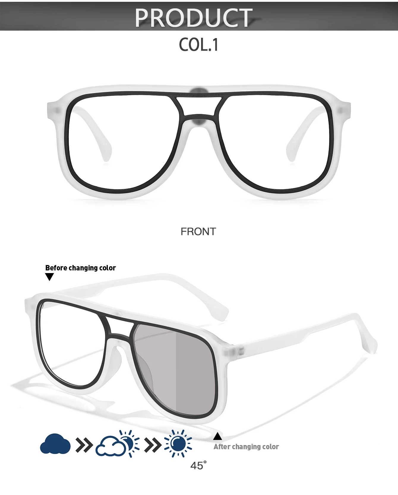 Men and Women's Photochromic Cycling Sunglasses with Case Outdoor Sports Cycling Fishing Hiking Glasses Unisex UV400 Eyewear