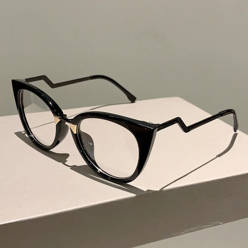 Stylish Vintage Round Women Eyeglasses Vintage Anti Blue Light Cat Eye Spectacle Eye Glasses Frame Trend Optical Eyewear