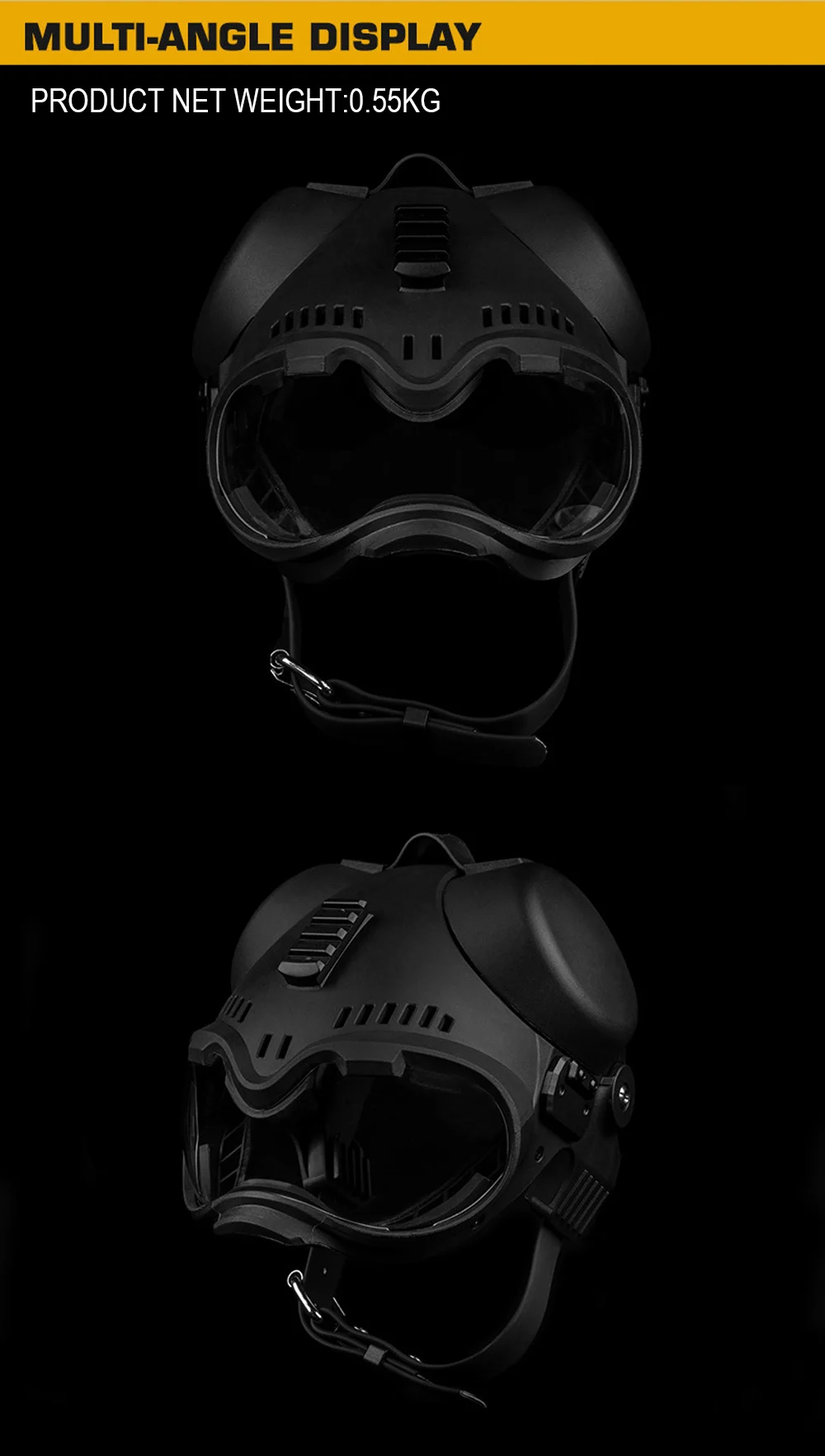 Tactical Dog Training K9 Helmet Military Hunting Large Dog Patrol Dogs Sheepdog Pet Motorcycle Protective Helmet with Goggles