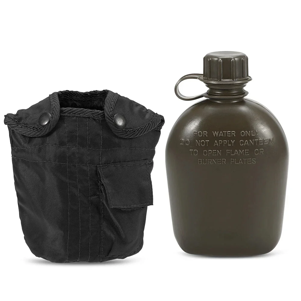 Outdoor Camouflage Military Canteen Bottle Backpacking Survival Water Kettle Camping Hiking Bottle 1L Large-capacity Kettle