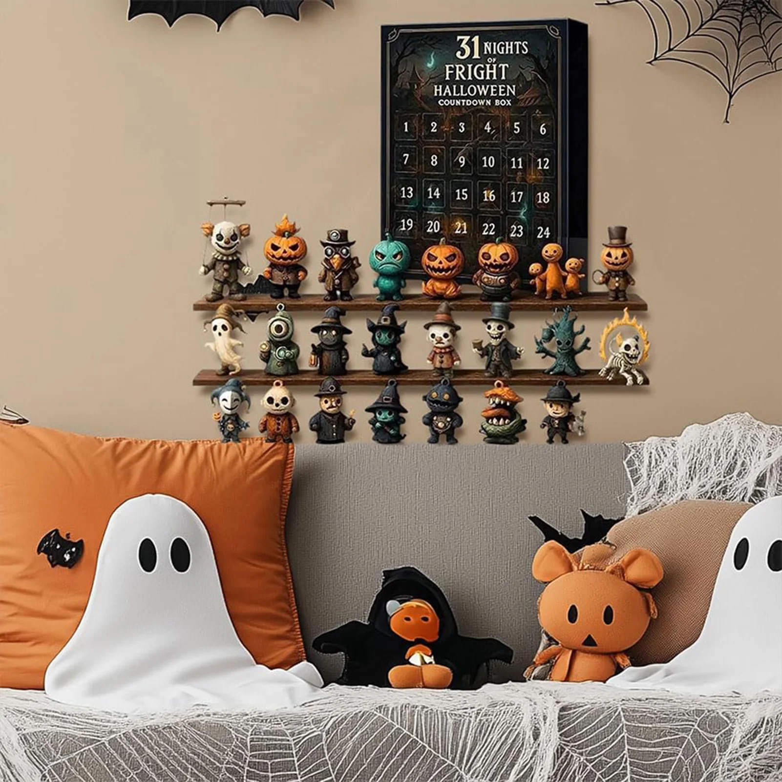31 Nights Of Fright For Halloween Countdown Box 2025 Advents Calendar For Halloween With 31 Spookys Surprise Toys For Kids