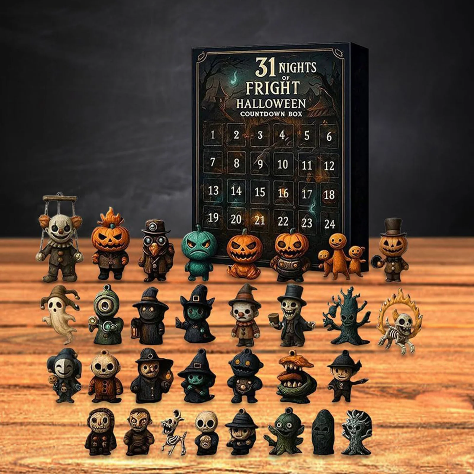 31 Nights Of Fright For Halloween Countdown Box 2025 Advents Calendar For Halloween With 31 Spookys Surprise Toys For Kids