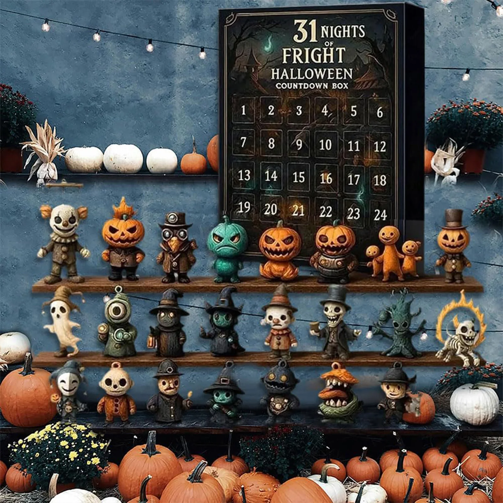 31 Nights Of Fright For Halloween Countdown Box 2025 Advents Calendar For Halloween With 31 Spookys Surprise Toys For Kids