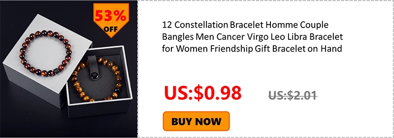 Zodiac Sign Bracelet Homme 12 Constellation Bangles Men Gemini Virgo Leo Libra Bracelet Women Friendship Gift Bracelet on Hand