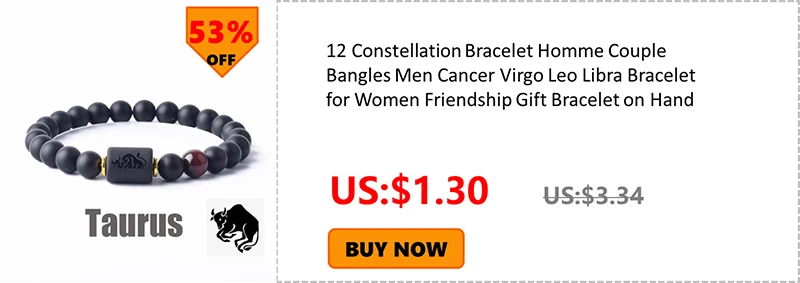 Zodiac Sign Bracelet Homme 12 Constellation Bangles Men Gemini Virgo Leo Libra Bracelet Women Friendship Gift Bracelet on Hand