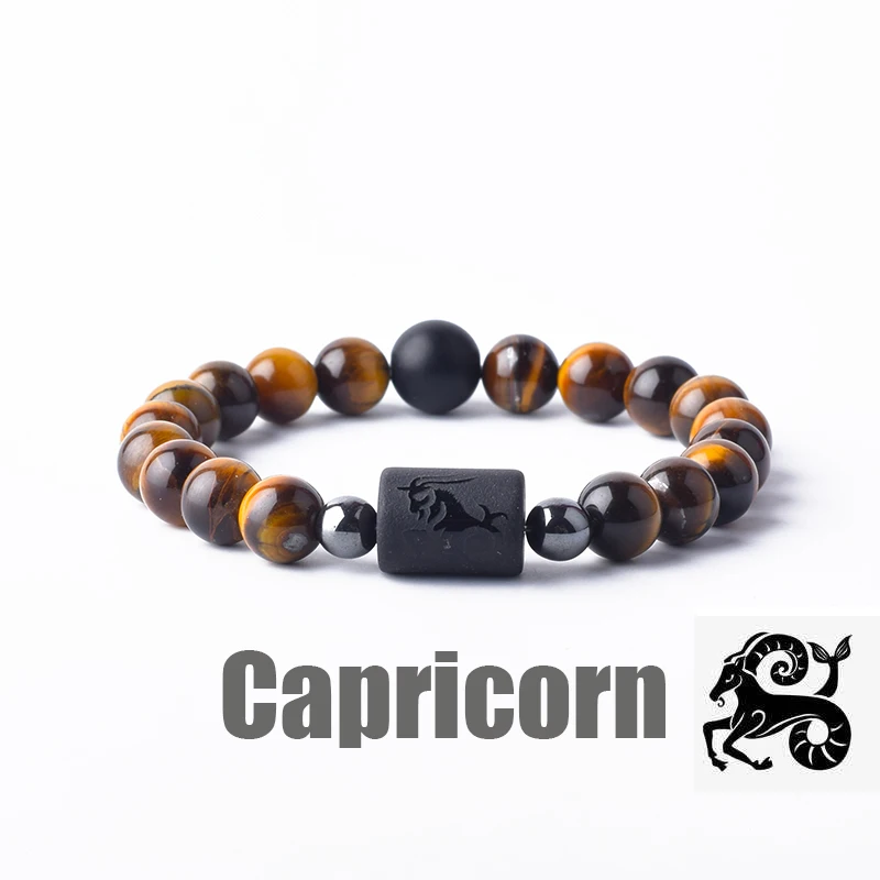 Zodiac Sign Bracelet Homme 12 Constellation Bangles Men Gemini Virgo Leo Libra Bracelet Women Friendship Gift Bracelet on Hand