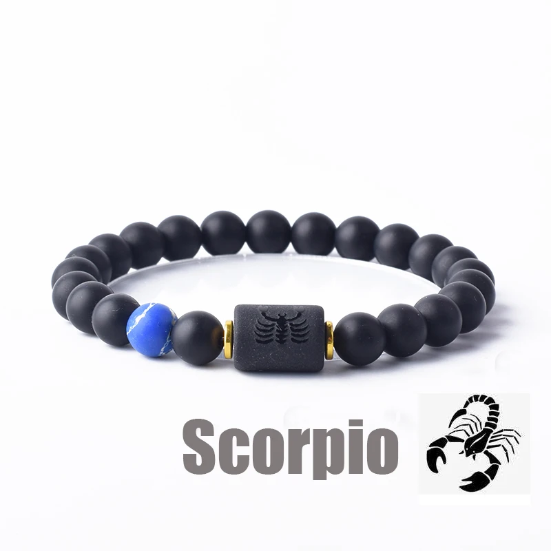 Zodiac Sign Bracelet Homme 12 Constellation Bangles Men Gemini Virgo Leo Libra Bracelet Women Friendship Gift Bracelet on Hand