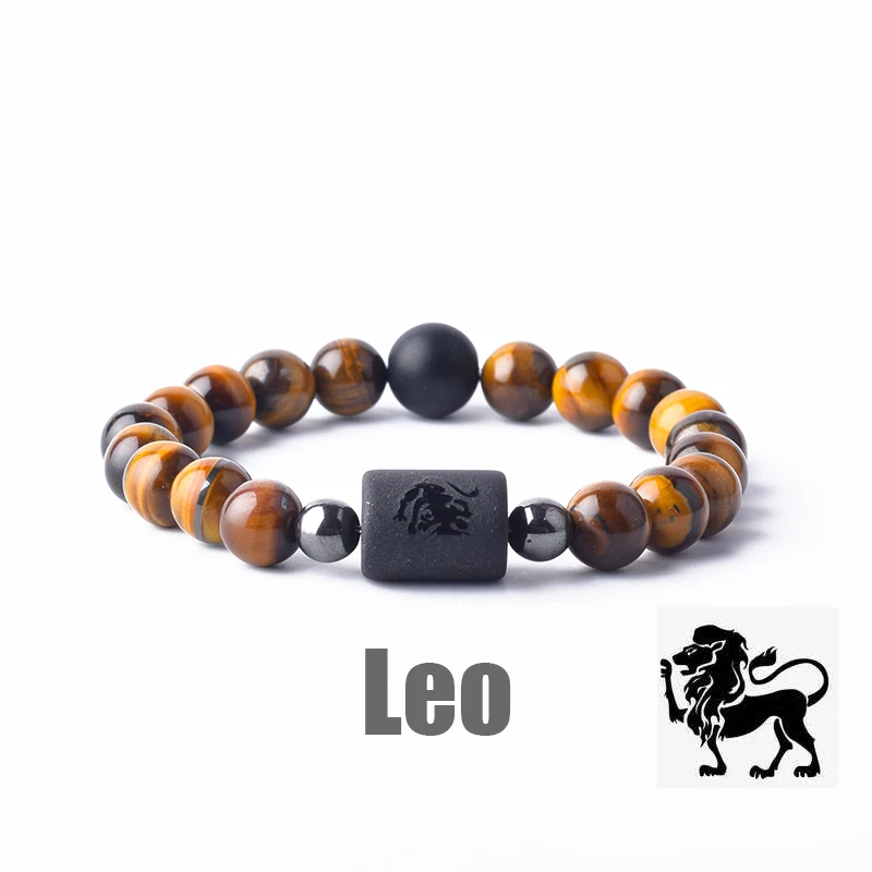 Zodiac Sign Bracelet Homme 12 Constellation Bangles Men Gemini Virgo Leo Libra Bracelet Women Friendship Gift Bracelet on Hand