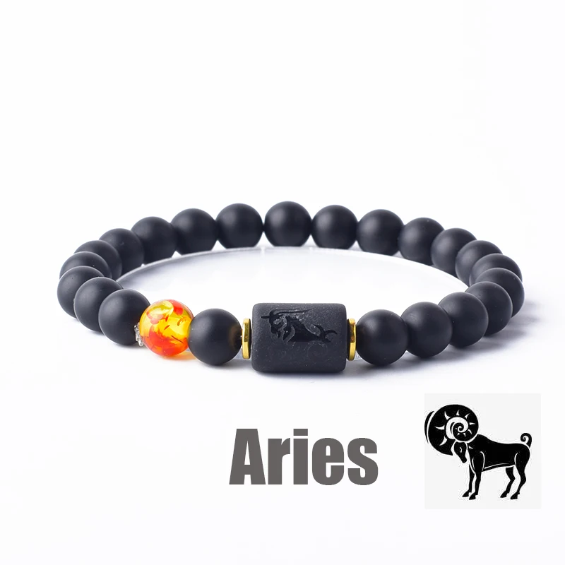 Zodiac Sign Bracelet Homme 12 Constellation Bangles Men Gemini Virgo Leo Libra Bracelet Women Friendship Gift Bracelet on Hand