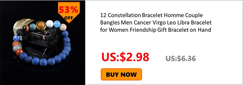 Zodiac Sign Bracelet Homme 12 Constellation Bangles Men Gemini Virgo Leo Libra Bracelet Women Friendship Gift Bracelet on Hand