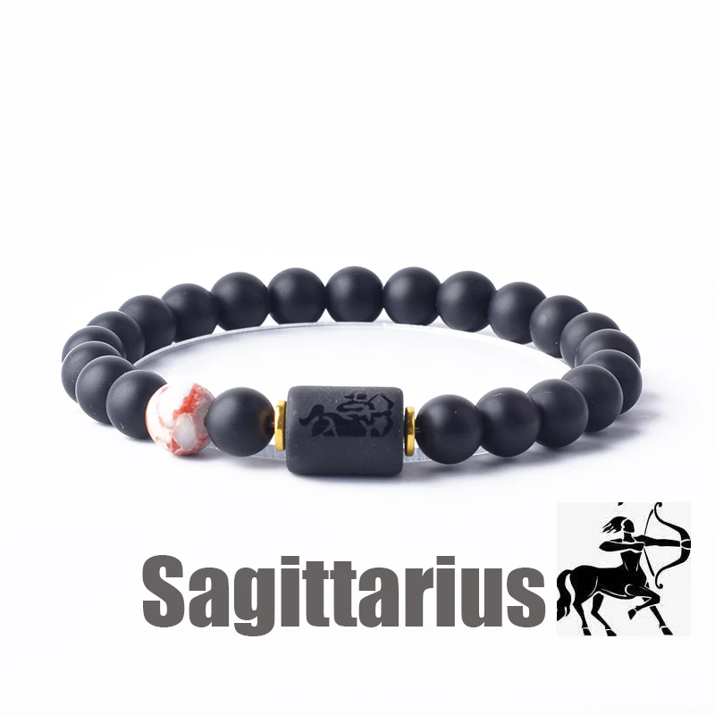 Zodiac Sign Bracelet Homme 12 Constellation Bangles Men Gemini Virgo Leo Libra Bracelet Women Friendship Gift Bracelet on Hand