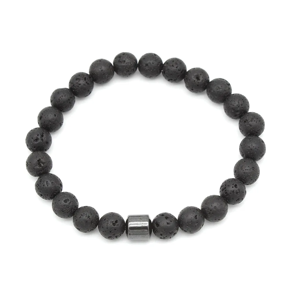 Tiger Eyes Natural Stone Beads Handmade Men Magnetic Hematite Accessory Bracelets for Boyfriend Father Gift