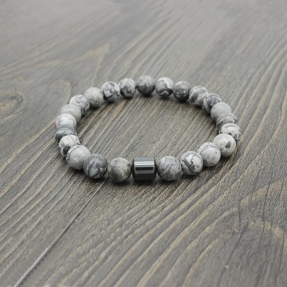Tiger Eyes Natural Stone Beads Handmade Men Magnetic Hematite Accessory Bracelets for Boyfriend Father Gift