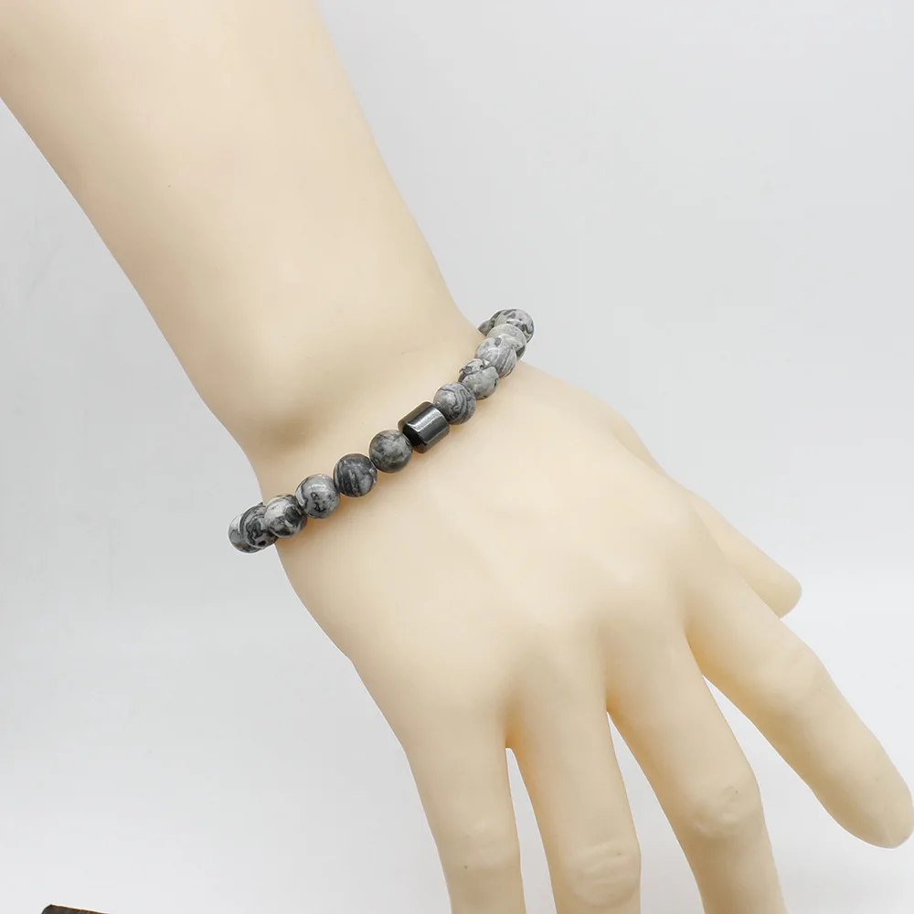 Tiger Eyes Natural Stone Beads Handmade Men Magnetic Hematite Accessory Bracelets for Boyfriend Father Gift