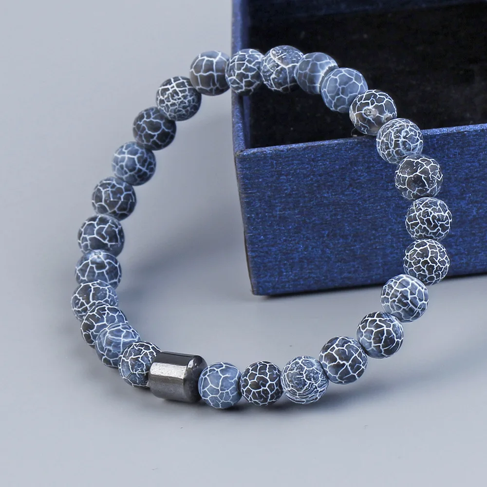 Tiger Eyes Natural Stone Beads Handmade Men Magnetic Hematite Accessory Bracelets for Boyfriend Father Gift