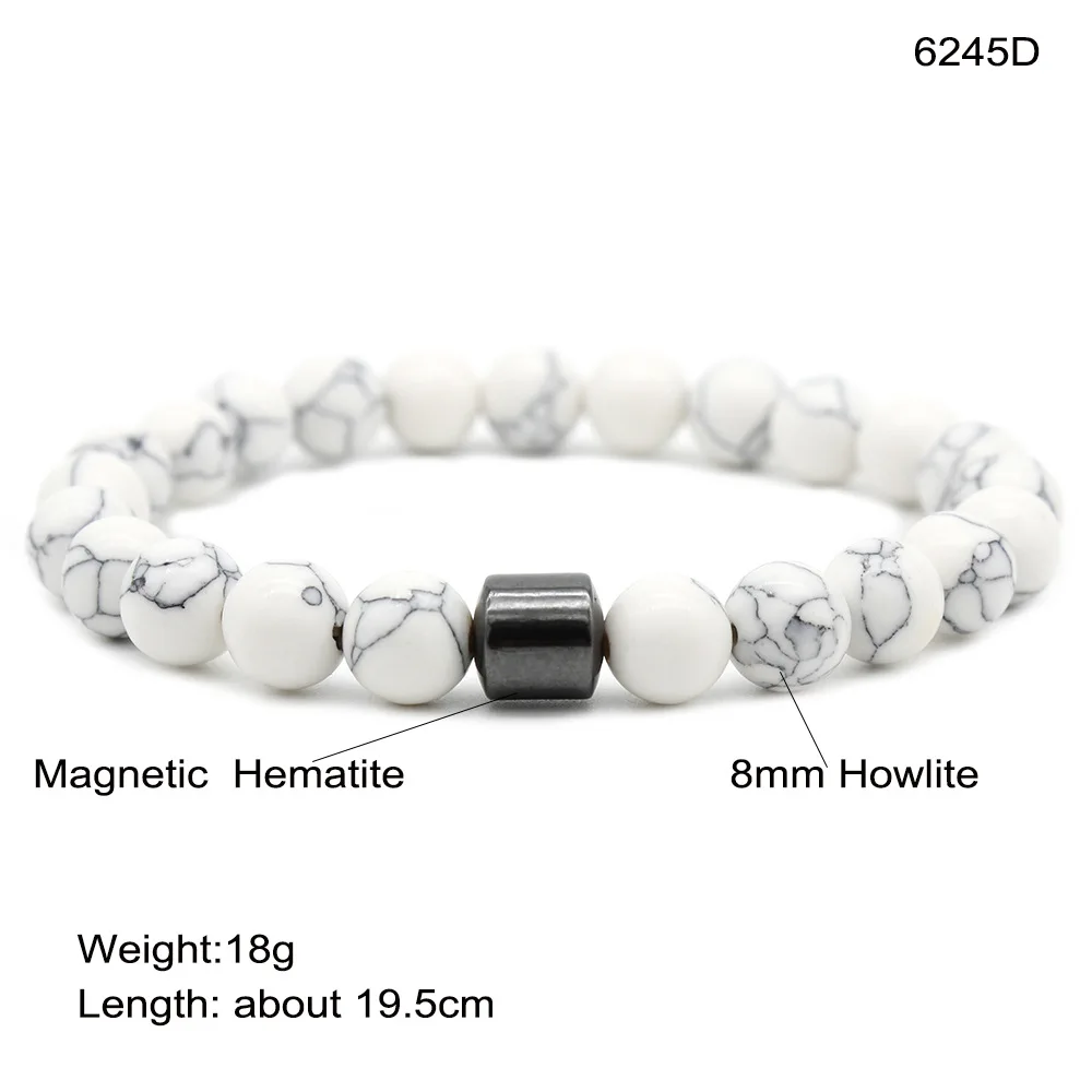 Tiger Eyes Natural Stone Beads Handmade Men Magnetic Hematite Accessory Bracelets for Boyfriend Father Gift