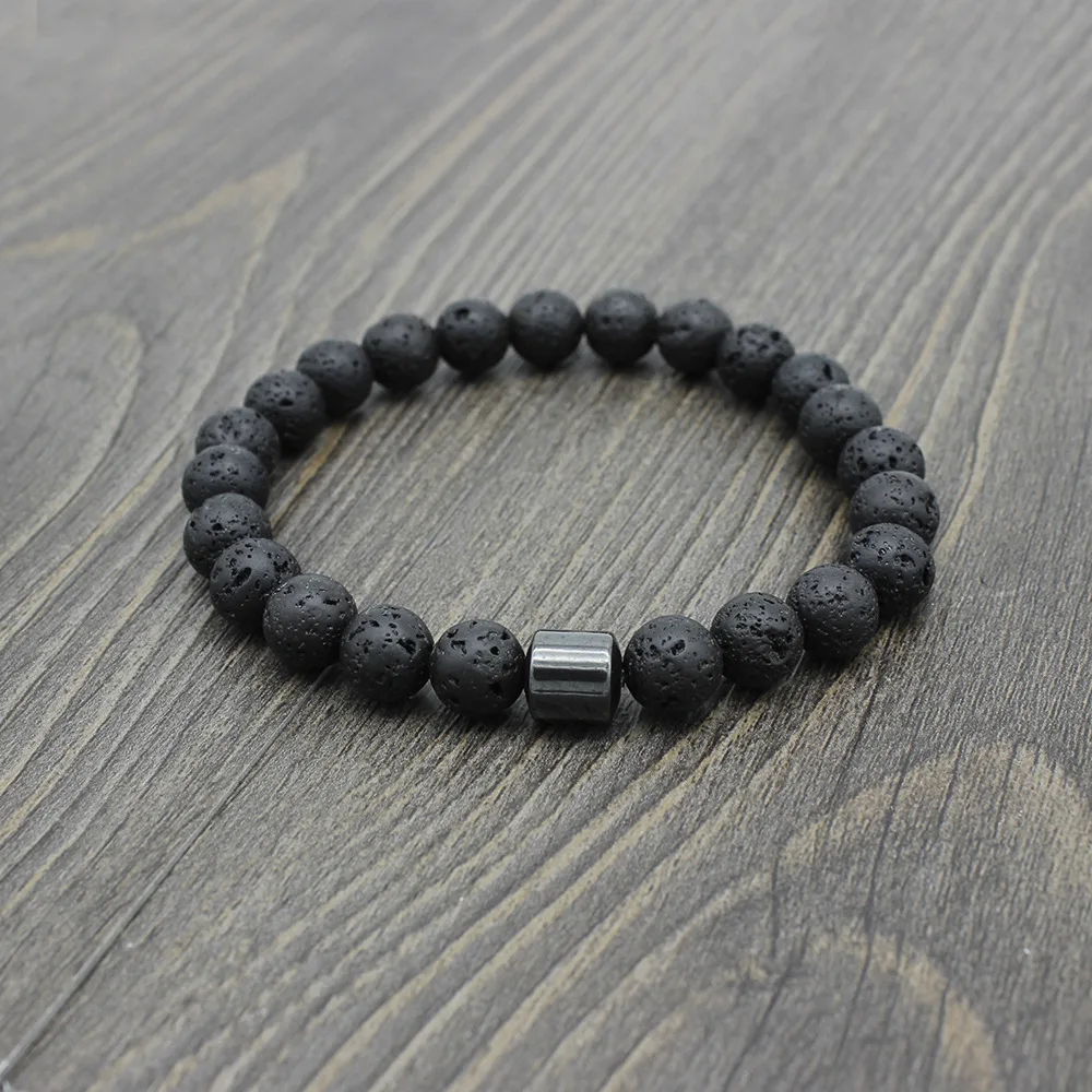 Tiger Eyes Natural Stone Beads Handmade Men Magnetic Hematite Accessory Bracelets for Boyfriend Father Gift
