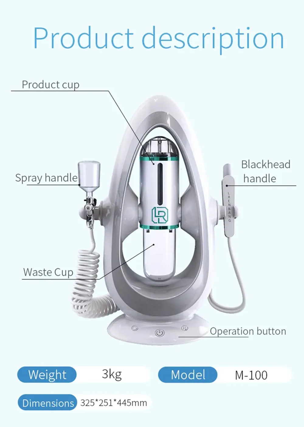 Newest Peeling Beauty Device Hydra Dermabrasion Aqua Facial Cleaning Small Bubble Oxygen Injection Instrument Suction Blackhead