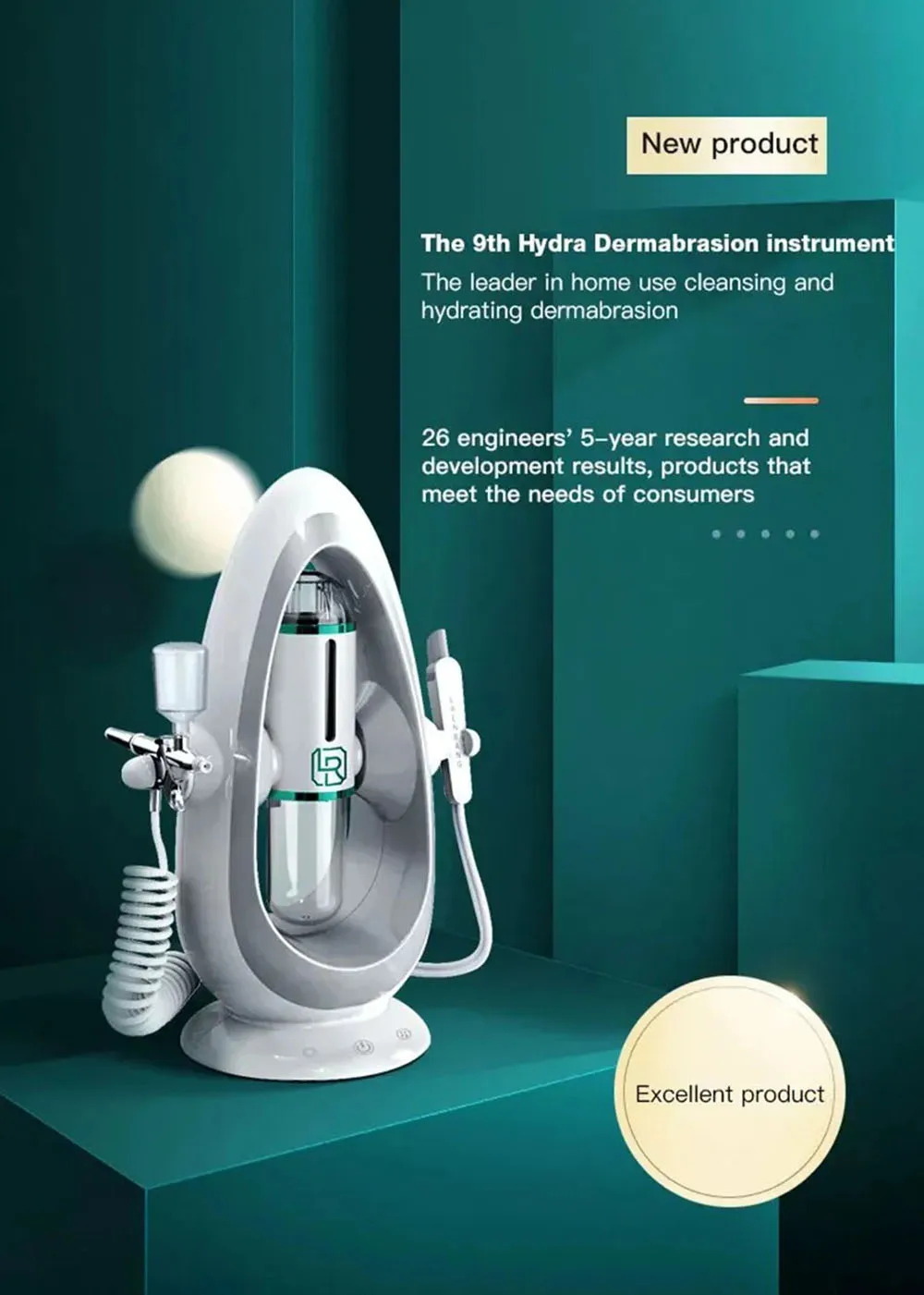 Newest Peeling Beauty Device Hydra Dermabrasion Aqua Facial Cleaning Small Bubble Oxygen Injection Instrument Suction Blackhead
