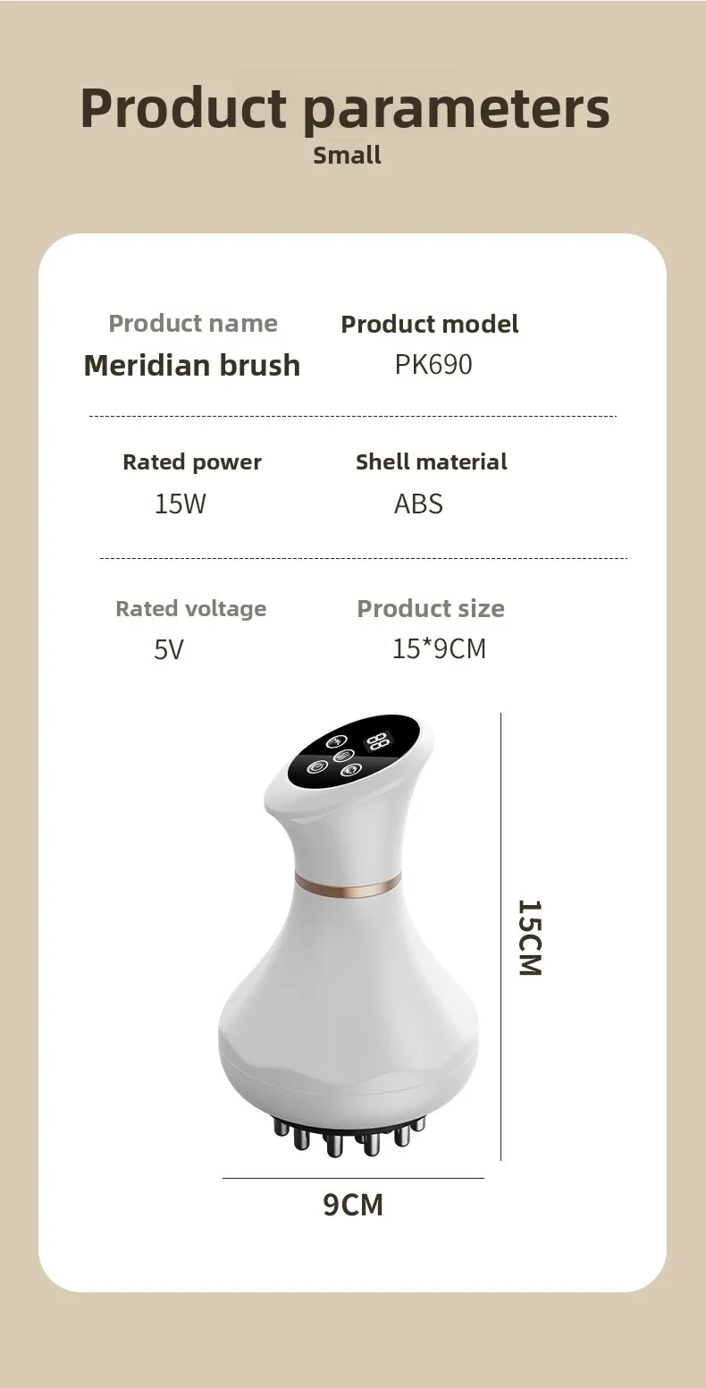 New Electric Meridian Brush 9 Levels Vibration Body Massager Shaping Reduce Stretch Marks Cellulit Relax Muscle Massage Tool
