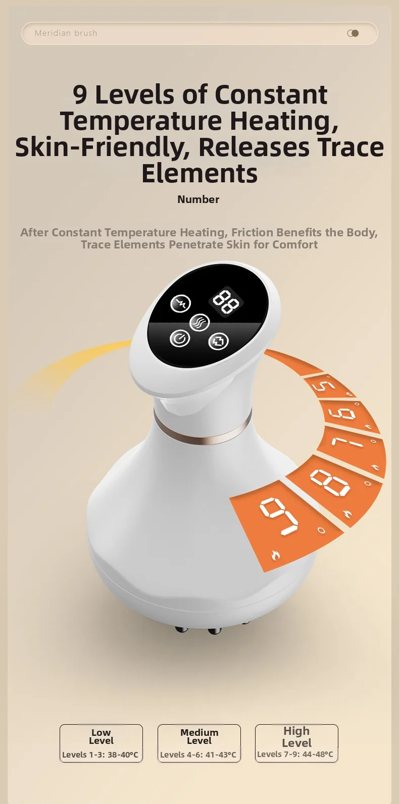 New Electric Meridian Brush 9 Levels Vibration Body Massager Shaping Reduce Stretch Marks Cellulit Relax Muscle Massage Tool