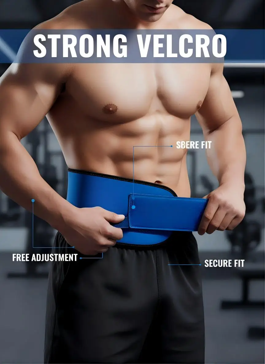 Neoprene Waist Trimmer Belt for Men Women - Waist Trainer Sweat Belt for Weight Loss & Fat Burn, Adjustable Slimming Corset for
