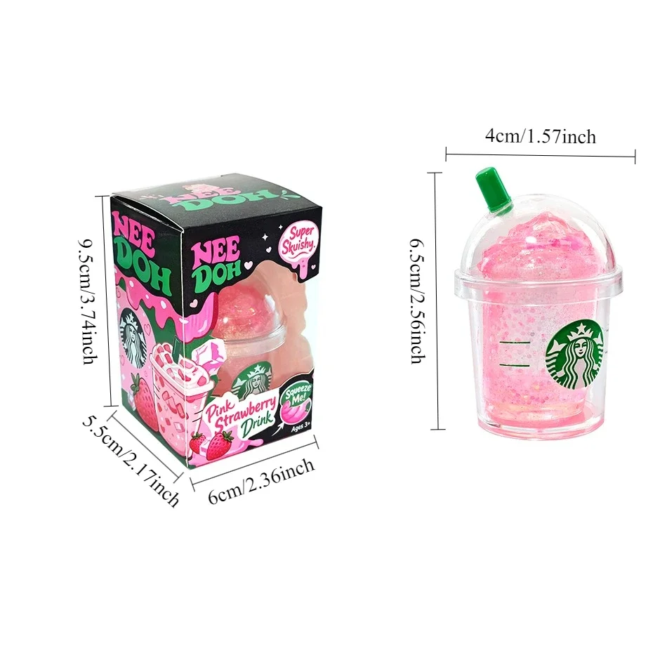 2026 New Schylling NeeDoh Bilnd Box Stress-relief drink cup Sensory Squeeze Toy Stress Relief Snowball For Focus ADHD