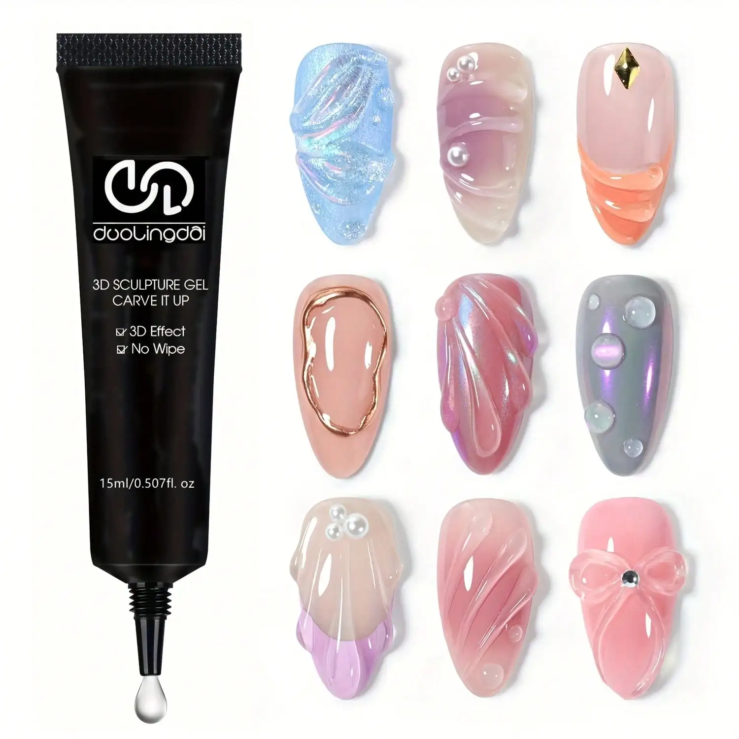 3D Gel - Nail Art Modeling Gel, Suitable for Nail Design Autumn And Winter DIY Nail Art for Painting, Molding, Sculpting