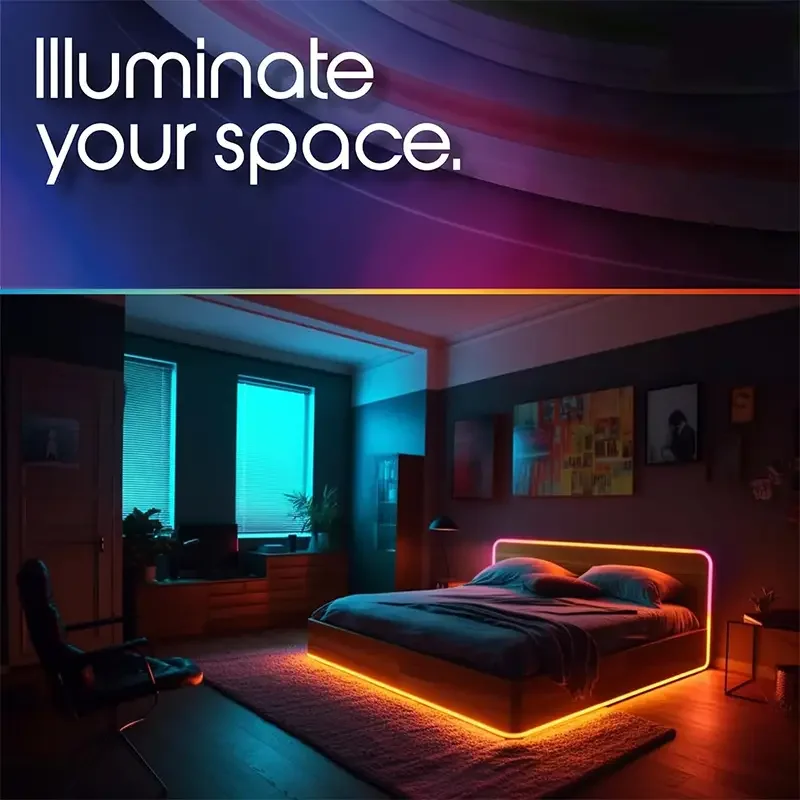 1 Roll of Low-Voltage 5V Flexible Rgb Color-Changing Neon Led Light Strip, USB Interface, with 24-Key Multi-Function Controller, Can Switch Light Colors and Adjust Light Brightness, Used for Gaming, Electric Car Decoration, House Bedroom Ceiling Wall DIY Decoration, Family Parties, Parent-Child Activities, Holiday Atmosphere, Music Stage, Ktv, and Other Decorations