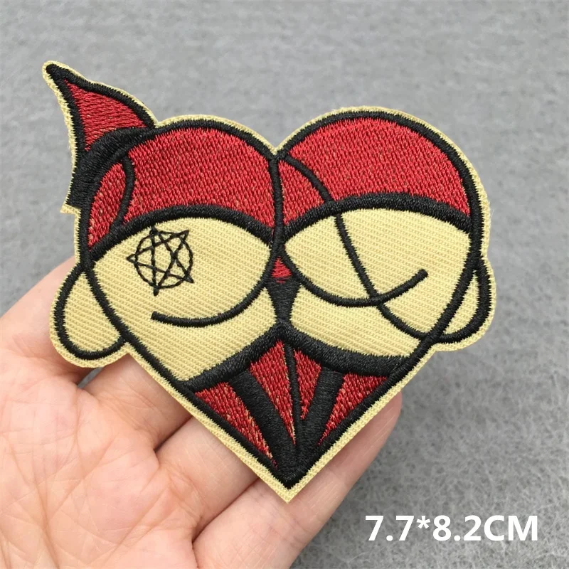 Punk Skull Embroidered Patches For Clothing Sticker Horror Patch Iron On Patches On Clothes DIY Sewing/Fusible Patch