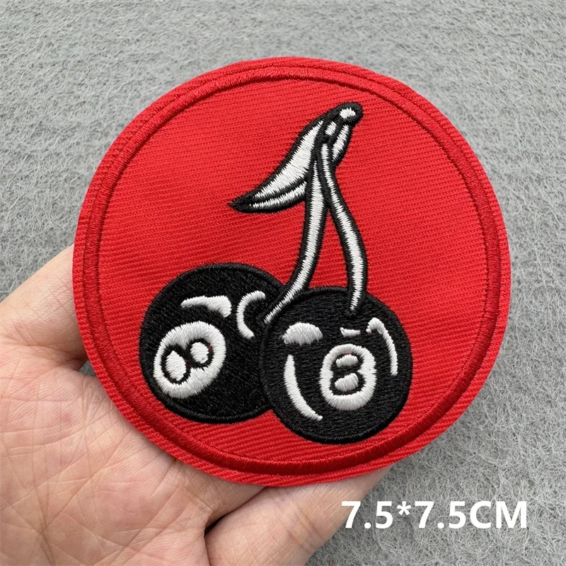 Punk Skull Embroidered Patches For Clothing Sticker Horror Patch Iron On Patches On Clothes DIY Sewing/Fusible Patch