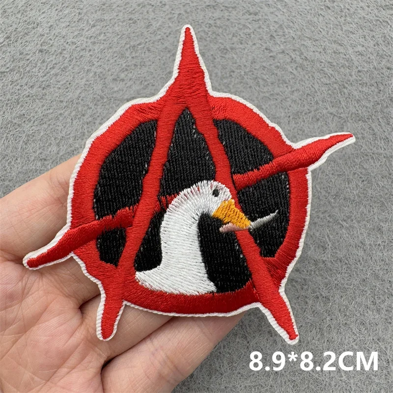 Punk Skull Embroidered Patches For Clothing Sticker Horror Patch Iron On Patches On Clothes DIY Sewing/Fusible Patch